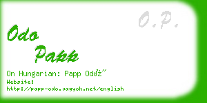 odo papp business card
